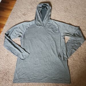 Lululemon Men's Metal Vent Tech Grey Lightweight Hooded long sleeve top XL